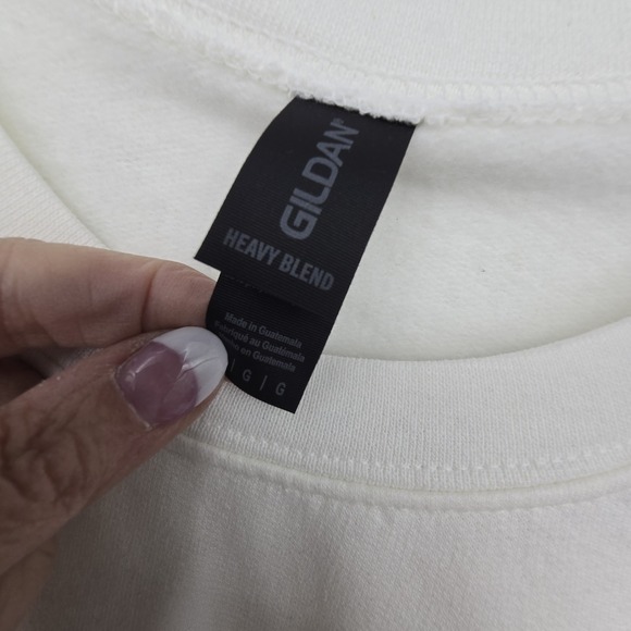 Retro Santa Claus Crew Neck Sweatshirt Womens L White Cotton Blend Holiday - Picture 3 of 7